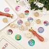 6Pcs 6 Patterns Brass Wax Seal Stamp AJEW-CP0004-29B-4
