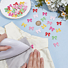 48Pcs 6 Colors Bowknot Polyester Embroidery Sew on Cloth Patches DIY-BC0015-84-3