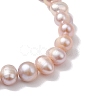 Natural Cultured Freshwater Pearl Potato Beaded Stretch Bracelets BJEW-JB10211-4