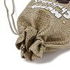 Christmas Printed Burlap Packing Pouches Drawstring Bags ABAG-Q053-02A-01-4