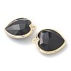 Natural Obsidian Pendants X-G-B009-03G-E-2