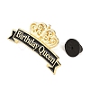 Birthday Queen with Crown Enamel Pins JEWB-B042-01B-3