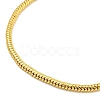 3mm Rack Plating Brass European Style Round Snake Chain Bracelets for Jewelry Making BJEW-B106-10G-2