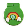 Saint Patrick's Day Handmade Polymer Clay Pendants CLAY-E008-02A-1