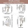 32Pcs 4 Style Brass Clip-on Earring Converters Findings KK-SP0001-28P-2
