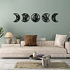 Wood Moon Phase Pendant Decoration HJEW-WH20013-002-5