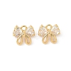 Brass Micro Pave Cubic Zirconia Charms KK-C099-03G-1