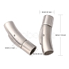 Tarnish Resistant Column 304 Stainless Steel Matte Bayonet Necklace Clasps X-STAS-I013-6mm-A-3