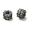 Brass Micro Pave Cubic Zirconia Beads KK-C072-25B-1