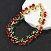 Cherry Brass Micro Pave Cubic Zirconia Chain Bracelets BJEW-L703-01A-G-3