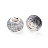 Crackle Two Tone Resin European Beads RPDL-T003-06C-3