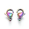 Ion Plating(IP) 304 Stainless Steel Lobster Claw Clasps STAS-E475-02C-1