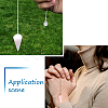 6Pcs 6 Style Natural & Synthetic Hexagonal Pointed Dowsing Pendulums G-FW0001-22-8