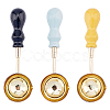 Beech Handle Wax Sealing Stamp Melting Brass Spoon TOOL-CP0001-11-1