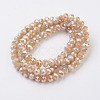 Electroplate Glass Beads Strands X-EGLA-D020-6x4mm-76-2