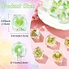 10Pcs Two Tone UV Plating Rainbow Iridescent Acrylic Beads TACR-YW0002-33D-3
