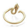 Brass Micro Pave Cubic Zirconia Cuff Rings RJEW-S044-070-NF-3