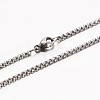 Tarnish Resistant 304 Stainless Steel Box Chain Necklaces NJEW-E026-11P-1
