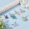 6Pcs 2 Colors Brass Chain Macrame Pouch Necklace Making NJEW-PH01562-5