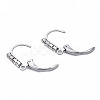 304 Stainless Steel Leverback Earring Findings STAS-N092-141-3