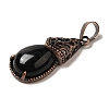 Natural Obsidian Pendants G-H065-01R-23-2