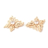 Brass with Glass Charms KK-G468-28G-2