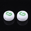 Initial Acrylic Beads X-OACR-E001-20G-2