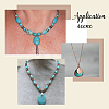24Pcs 6 Styles Synthetic Turquoise Pendants Sets G-AR0005-22-5