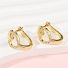 Brass Micro Pave Clear Cubic Zirconia Clip-on Earrings EJEW-F895-22B-G-2