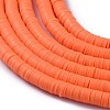 Flat Round Handmade Polymer Clay Beads CLAY-R067-8.0mm-12-3