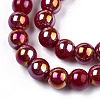 Electroplate Opaque Glass Beads Strands X-GLAA-T032-P6mm-AB05-2
