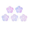 Transparent Spray Painted Glass Beads X-GLAA-N035-029-G02-1