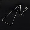 Anti-Tarnish Trendy Unisex Rhodium Plated 925 Sterling Silver Cable Chains Necklaces STER-M034-A-07-3