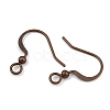 Brass French Earring Hooks X-KK-Q369-RC-4