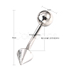 Non-Tarnish 316L Surgical Stainless Steel Eyebrow Ring AJEW-P002-A-10-3