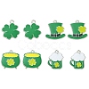 8Pcs 4 Style Saint Patrick's Day Theme Alloy Enamel Pendants ENAM-FS0001-72-1