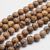 Round Natural Picture Jasper Bead Strands X-G-L419-89-1