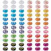 72Pcs 12 Colors Transparent Resin Rondelle European Beads RESI-TA0004-81-2