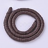 Flat Round Handmade Polymer Clay Beads CLAY-R067-6.0mm-38-3