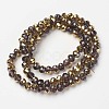 Electroplate Transparent Glass Beads Strands EGLA-A034-T2mm-O11-2