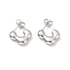 Non-Tarnish 304 Stainless Steel Rectangle Stud Earrings EJEW-P202-06P-1