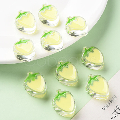 Transparent Enamel Acrylic Beads X1-TACR-S155-003B-1