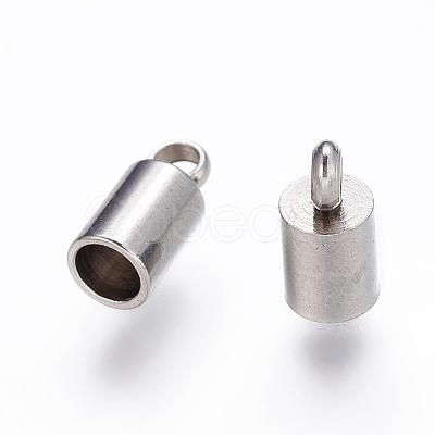 Tarnish Resistant 304 Stainless Steel Cord Ends STAS-P162-11-3mm-1