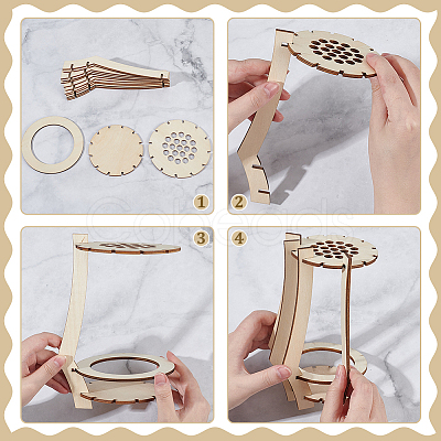 Wooden Vase Building Kits for Flowers Bouquet DIY-WH0899-68A-1