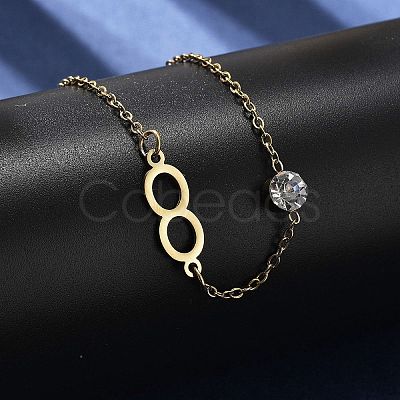 201 Stainless Steel Cable Chain Bracelets BJEW-H205-01C-G-1