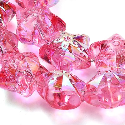 Electroplate Baking Paint Glass Beads Strands EGLA-K061-12A-AB10-1