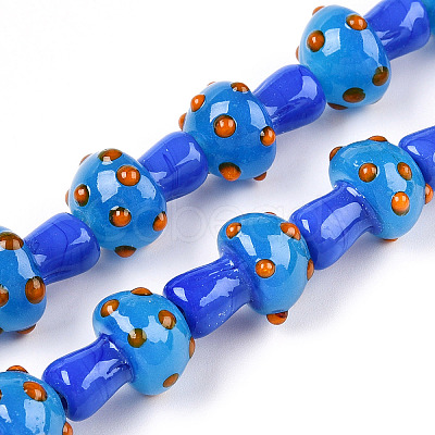 Handmade Lampwork Beads Strands X-LAMP-N024-09B-1