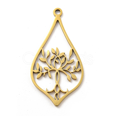 Ion Plating(IP) 304 Stainless Steel Pendants STAS-K253-07G-1