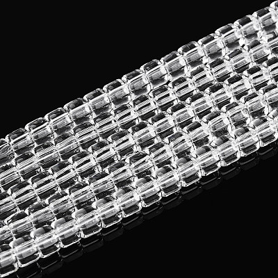 Transparent Glass Beads Strands GLAA-N065-4x4mm-A01-1