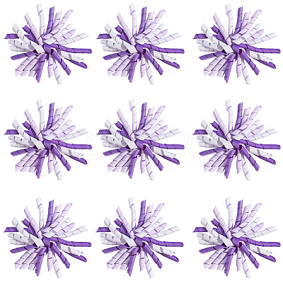Polyester Self-Adhesive Curly Bows Gift Wrap Accessory DIY-WH20013-58B-1